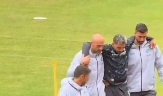 Infortunio per Simeone! ll Cholito accompagnato fuori a braccia dallo staff medico