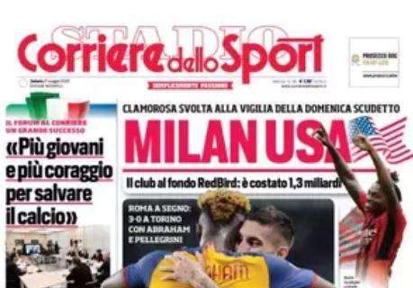 PRIMA PAGINA - CdS: "Roma, Mourinho vola in Europa. Totti porta Dybala"