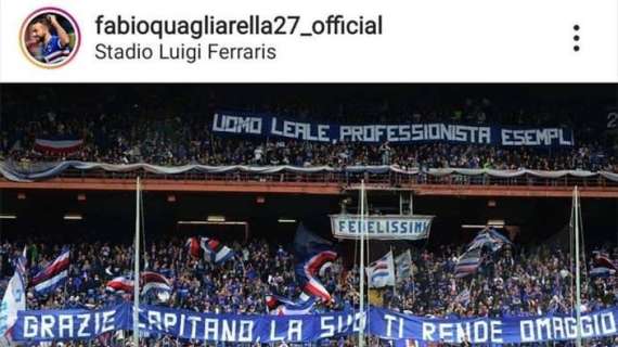 FOTO - Quagliarella-Zapata, bel siparietto social: "Complimenti Fabio, impossibile raggiungerti"