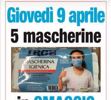 Grande iniziativa del quotidiano Roma: oggi col giornale in omaggio 5 mascherine