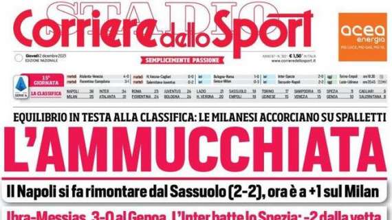 PRIMA PAGINA - Corriere dello Sport: "L'ammucchiata"