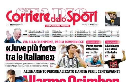 PRIMA PAGINA - Cds Campania: ”Allarme Osimhen: pronto Raspadori"
