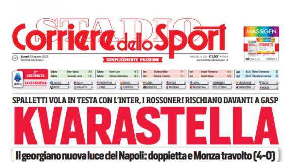 PRIMA PAGINA - Corriere dello Sport: "Kvarastella"