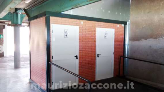 FOTO - Promessa mantenuta: bagni nuovi per i disabili al Maradona! 