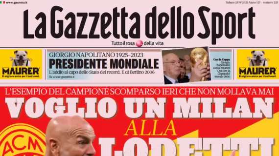 PRIMA PAGINA - Gazzetta: "Inter ti prendo, Juve io scappo..."