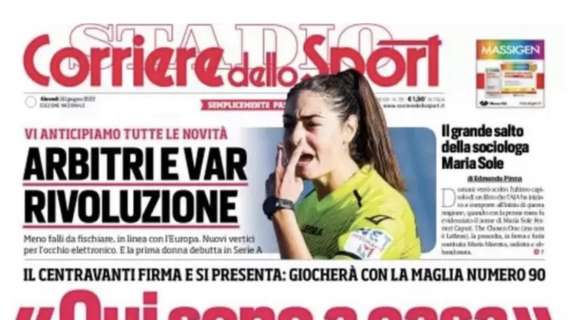PRIMA PAGINA - Corriere dello Sport apre con le parole di Lukaku: “Qui sono a casa”