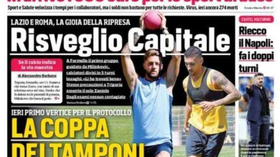 PRIMA PAGINA - CdS Campania: "Riecco il Napoli, fa i doppi turni"