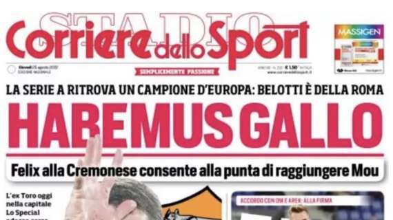 PRIMA PAGINA - Corriere dello Sport: “Napoli innamorata e arriva anche Navas”
