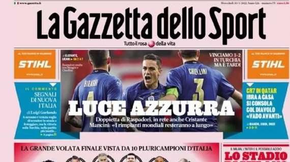 PRIMA PAGINA - Gazzetta: "I signori scudetto votano Milan"