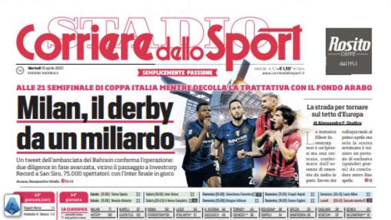 PRIMA PAGINA - Corriere dello Sport: “Lo sgambetto di Mou”