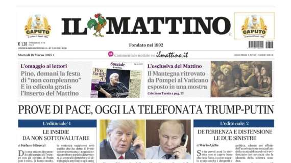 Il Mattino: "Operazione riscatto, il piano di Conte"