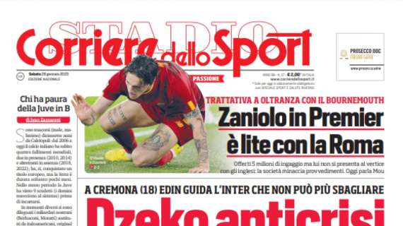 PRIMA PAGINA - Corriere dello Sport: “Dzeko anticrisi”
