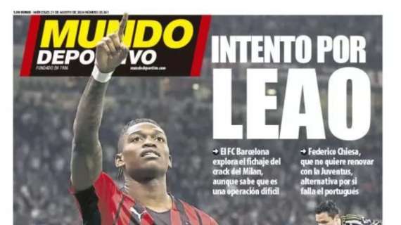 Il Mundo Deportivo agita il Milan: “Il Barcellona all’attacco per Rafa Leao”