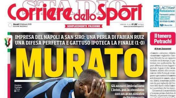 PRIMA PAGINA - CdS: "Impresa del Napoli a San Siro, ipotecata la finale" 