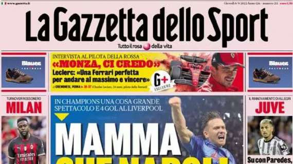 PRIMA PAGINA - Gazzetta: "Mamma che Napoli"