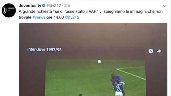 FOTO - La Juve risponde a Moratti: "Iuliano-Ronaldo? Con il Var fischiato anche il rigore dell'andata"