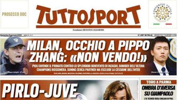 PRIMA PAGINA - Tuttosport: "Pirlo-Juve, il piano rimonta"