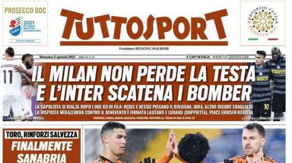 PRIMA PAGINA - Tuttosport: "La Juve non molla, il Milan non perde la testa"
