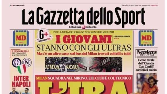 Gazzetta: "Sfida Inter-Napoli. Conte è l'anti-Inzaghi"