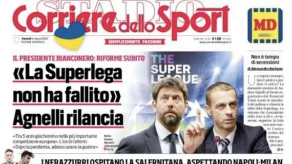 PRIMA PAGINA - Corriere dello Sport: “Garanzia Lobotka, la mossa di Spalletti”