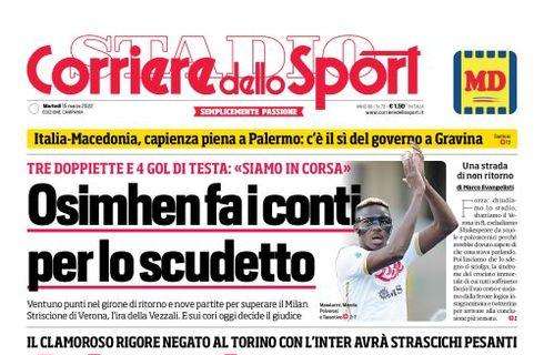 PRIMA PAGINA - CdS Campania: “Osimhen fa i conti per lo scudetto”