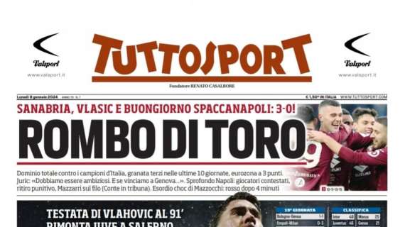 PRIMA PAGINA - Tuttosport: "Rombo di Toro"