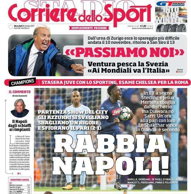 BUONGIORNO TUTTONAPOLI - Ecco le prime pagine dei quotidiani di oggi
