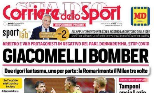 PRIMA PAGINA - CdS: "Giacomelli bomber, due rigori fantasma"