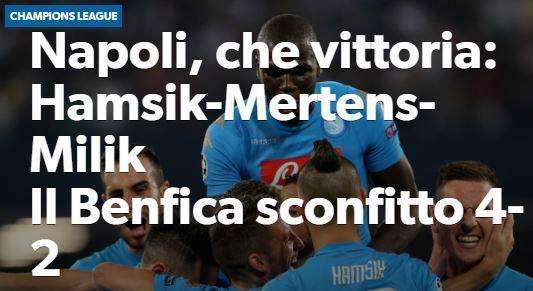 FOTO - CdS elogia gli azzurri: "Napoli, che vittoria!"