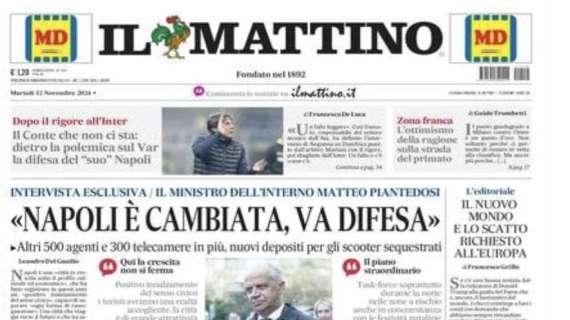 Il Mattino: "Il Conte che non ci sta: dietro la polemica sul Var la difesa del 'suo' Napoli"