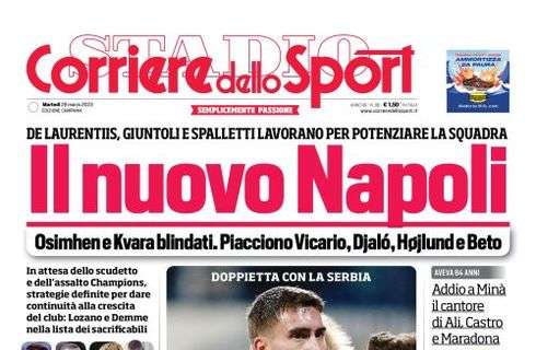 PRIMA PAGINA - Cds Campania: “Il nuovo Napoli”