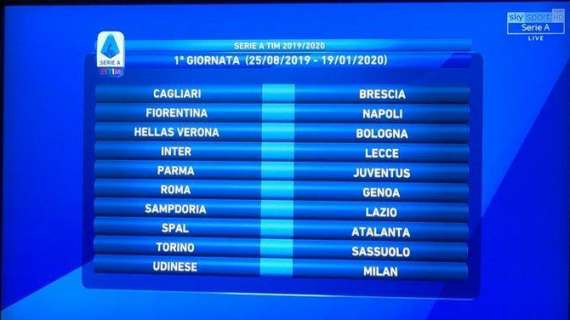 UFFICIALE - Ecco la prima giornata, il Napoli inizierà sul campo della Fiorentina