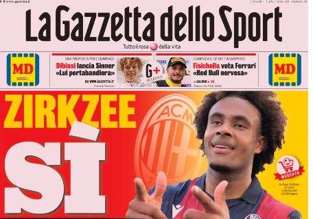 PRIMA PAGINA - Gazzetta: "Zirkzee, sì al Milan. Inter su Gudmundsson"