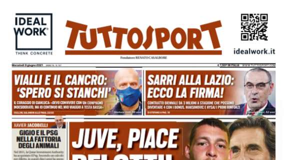 PRIMA PAGINA - Tuttosport - "Juve, piace Belotti! Cairo: 'Mai e poi mai'"
