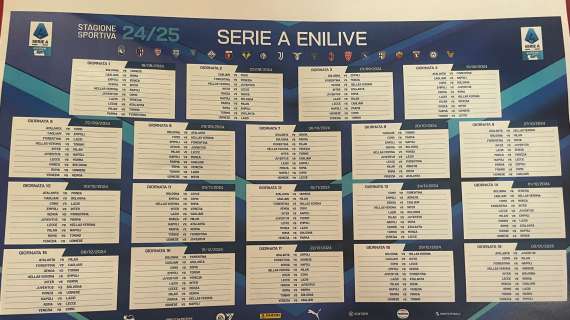 Serie A 2024-25, il calendario completo e le date: tutte le gare giornata per giornata