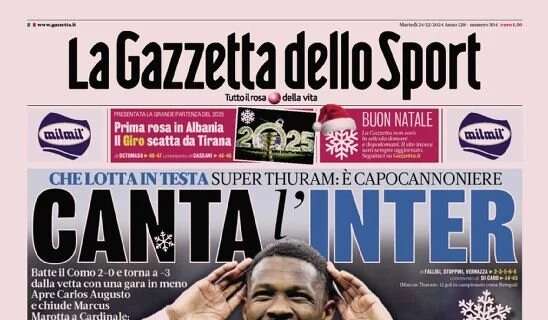 Gazzetta dello Sport: "Canta l'Inter"