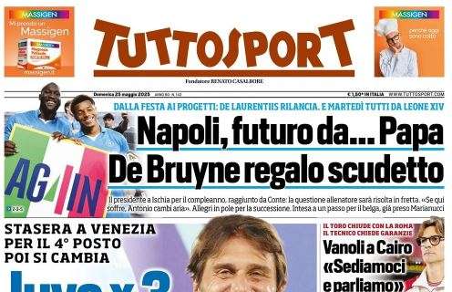 L'apertura di Tuttosport: "Juve X 3. Champions, David e Conte!"