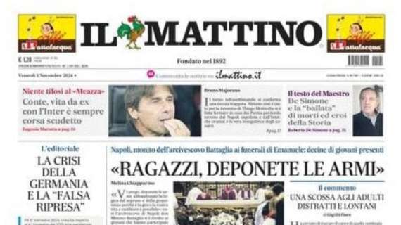 Il Mattino: “Conte, vita da ex: con l’Inter è sempre corsa scudetto”