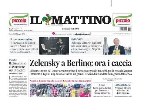 PRIMA PAGINA – Il Mattino: “I monaci di Monza”