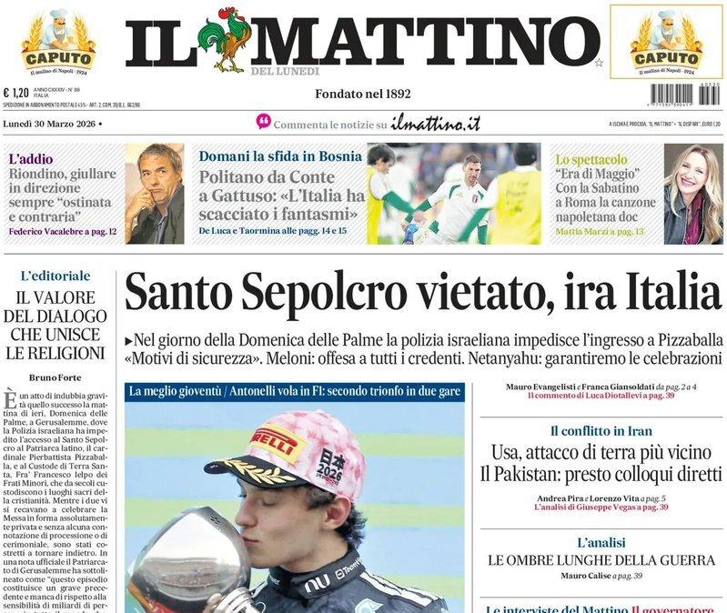 La rivincita azzurra di Politano. Il Mattino: "L'Italia ha scacciato i fantasmi"  