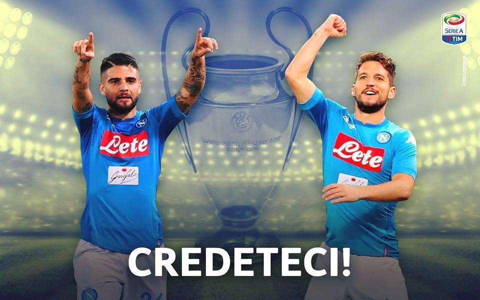 FOTO - La Lega Serie A carica il Napoli: "Credeteci!"