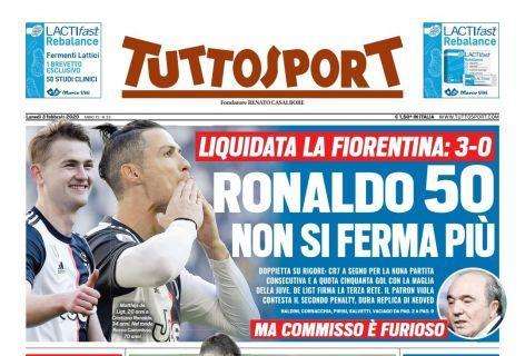 PRIMA PAGINA - Tuttosport: "Ronaldo non si ferma più. Toro, rivolta contro tutti"
