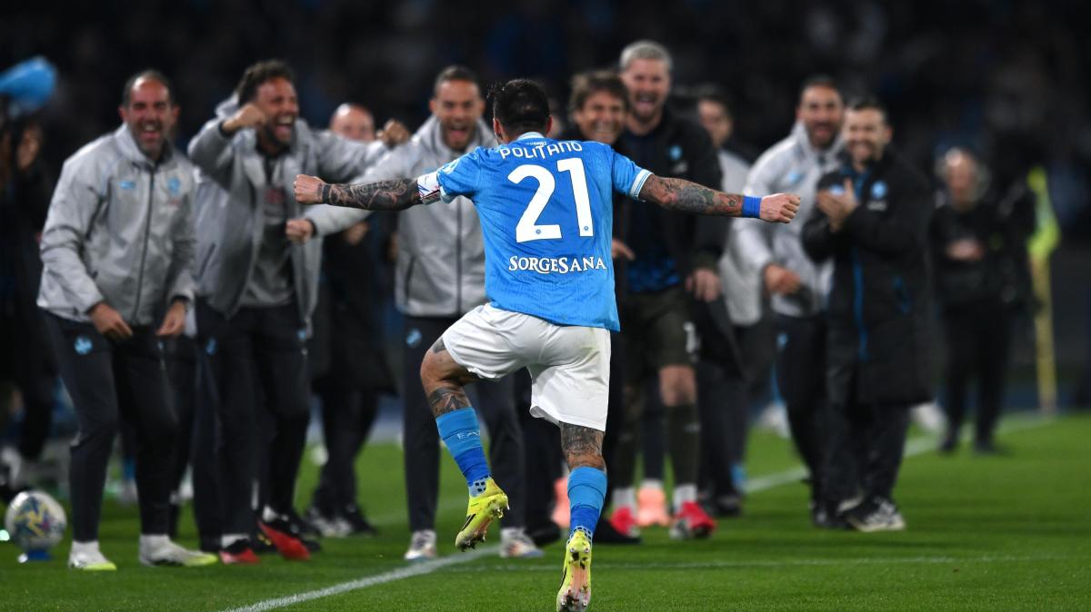 Diretta Napoli-Lecce 2-1 (Siebert 3', Højlund 46', Politano 66'): la ribalta il Napoli