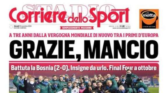 PRIMA PAGINA - CdS: "Grazie Mancio! Insigne da urlo"