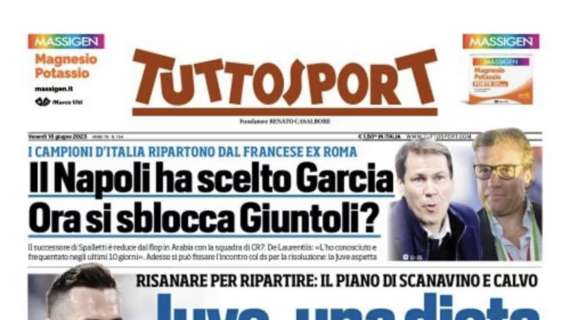 PRIMA PAGINA – Tuttosport: “Il Napoli ha scelto Garcia. Ora si sblocca Giuntoli?”