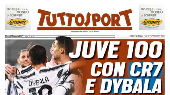 PRIMA PAGINA - Tuttosport: "Juve 100 con CR7 e Dybala"