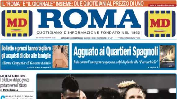 PRIMA PAGINA - Il Roma: "Il Napoli scappa via"