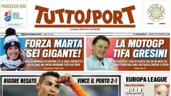 PRIMA PAGINA - Tuttosport: "Politano: tutti con Gattuso"