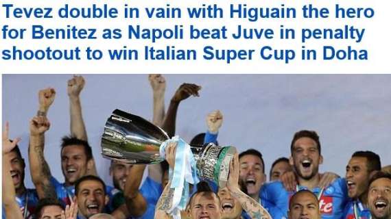 FOTO - Il Daily Mail titola: "Higuain è l'eroe di Benitez: così il Napoli batte la Juve!"