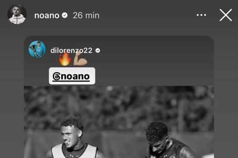 Noa Lang scrive già in napoletano con Di Lorenzo "Jamm capità"
